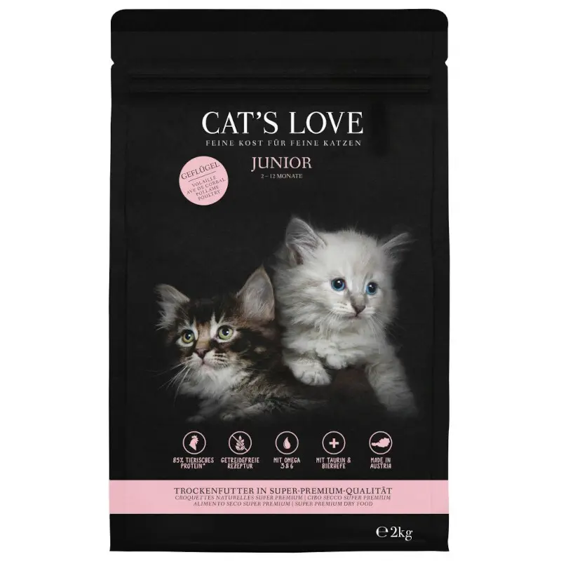 CAT'S LOVE drób kitten 2 kg