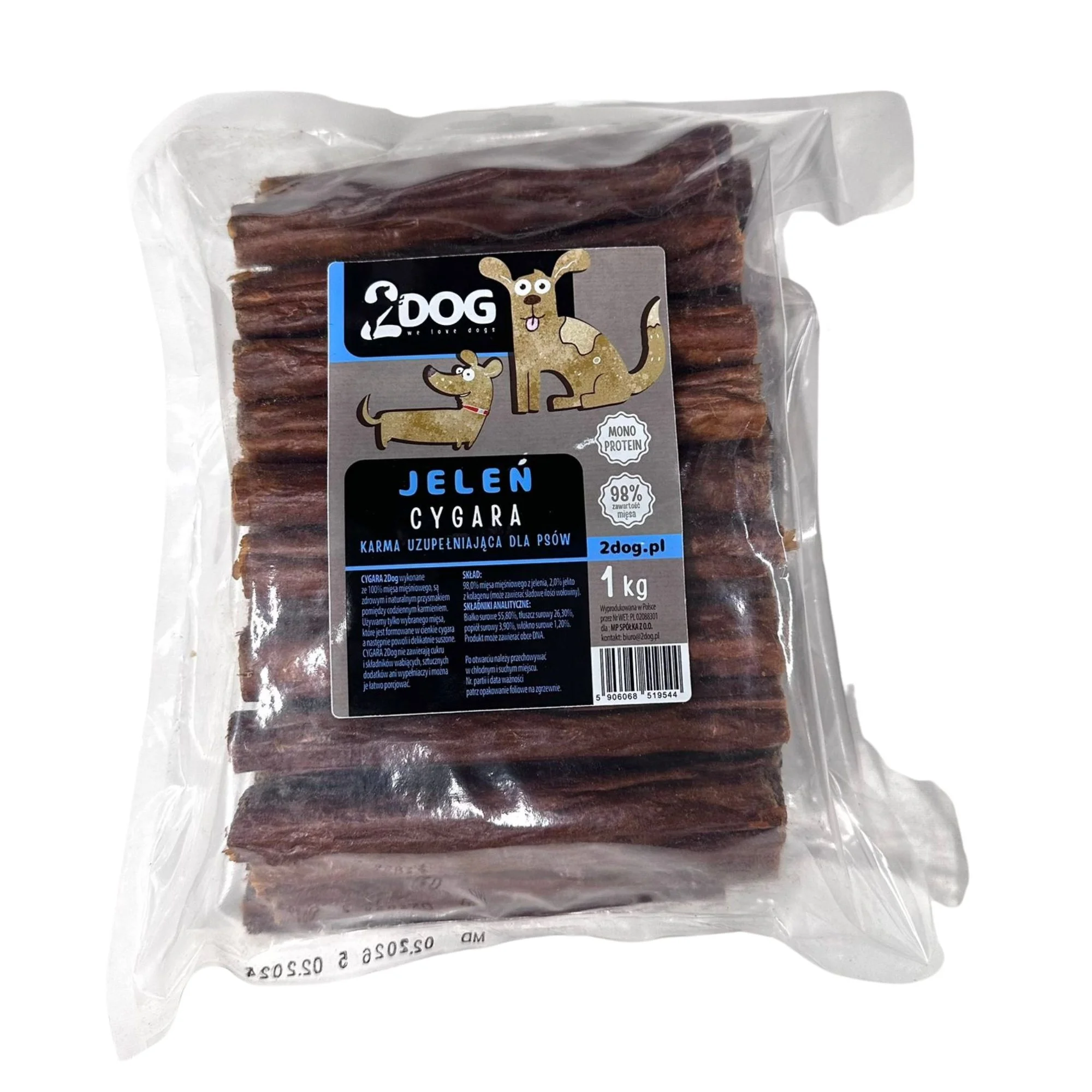 2Dog Cygara jeleń 1 kg