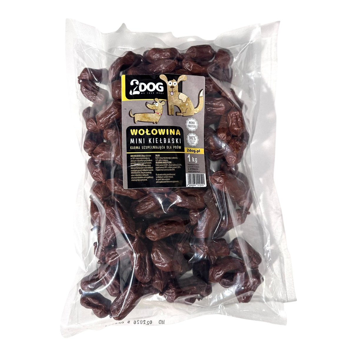2Dog Mini Kiełbaski wołowina 1 kg