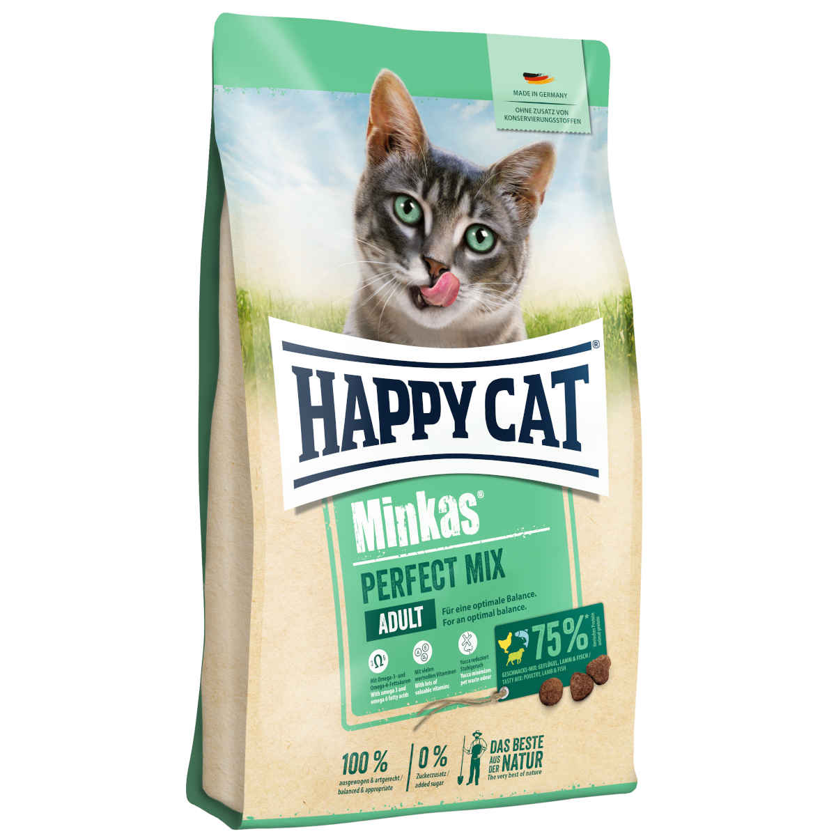 Happy Cat Minkas jagnięcina, kurczak, ryby adult 1,5 kg