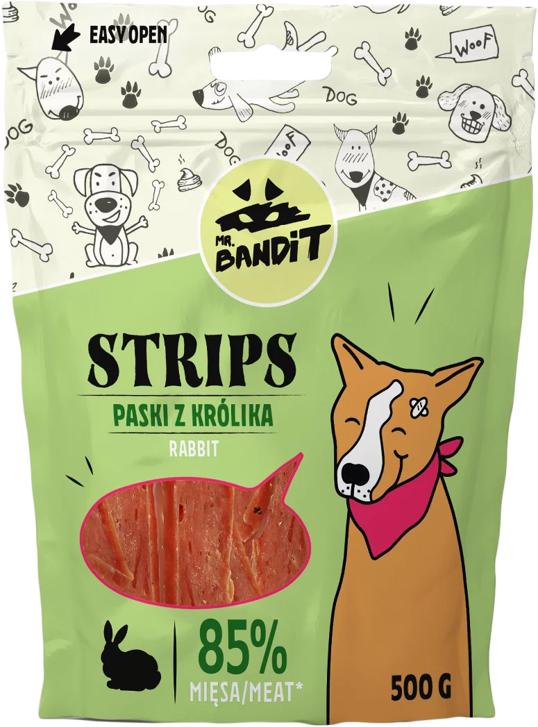 Mr. Bandit Strips Slim królik 500 g