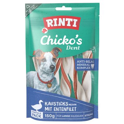 Rinti Chicko Dent kaczka, wołowina średnie rasy 150 g