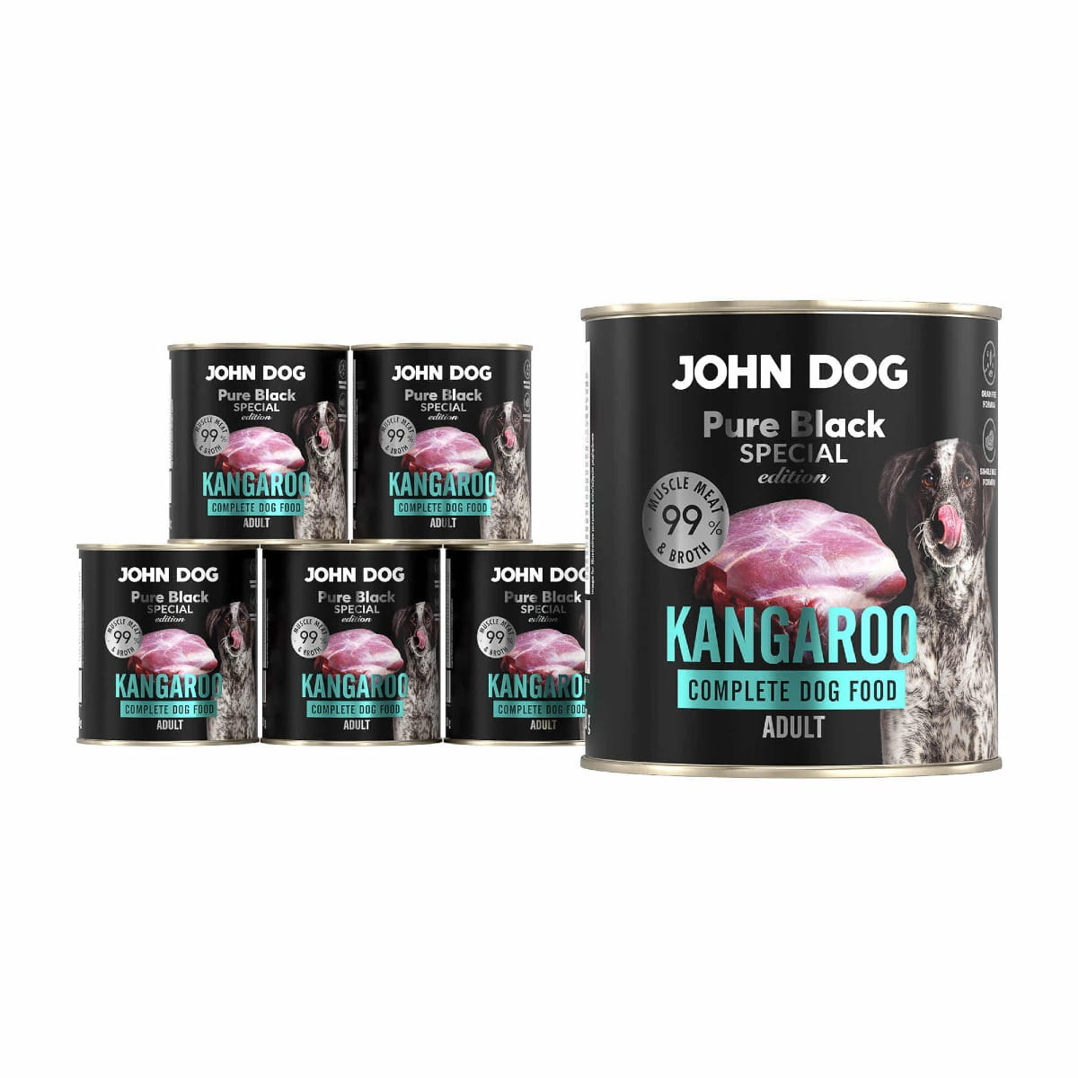 John Dog Pure Black Special Edition kangur adult 800 g × 6