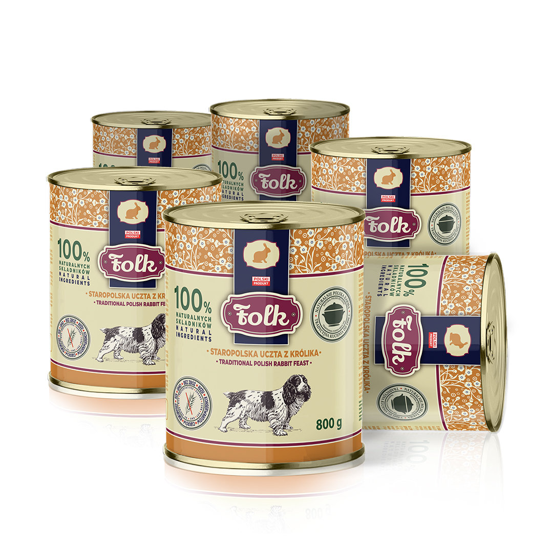 Pupil Folk królik adult 800 g × 6