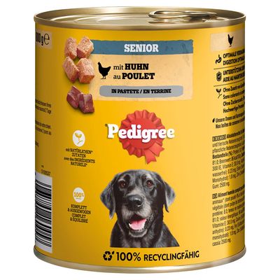 Pedigree Classic kurczak senior 800 g × 12