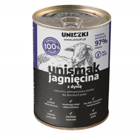Uniszki Unismak jagnięcina z dynią adult 400 g
