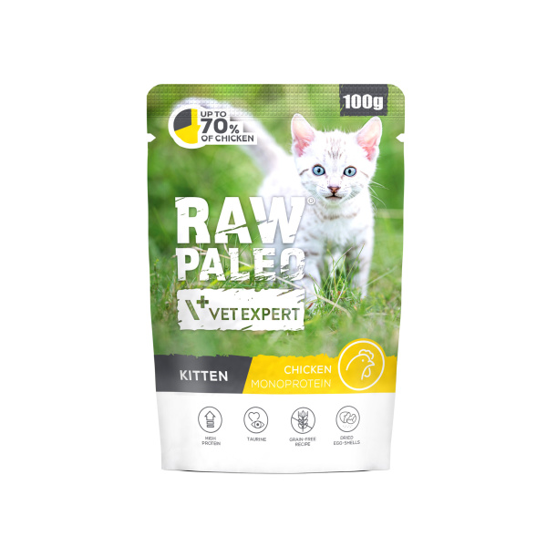 VetExpert Raw Paleo Digestive kurczak kitten 100 g