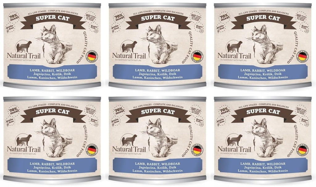 Natural Trail Super Cat mix smaków 200 g × 6