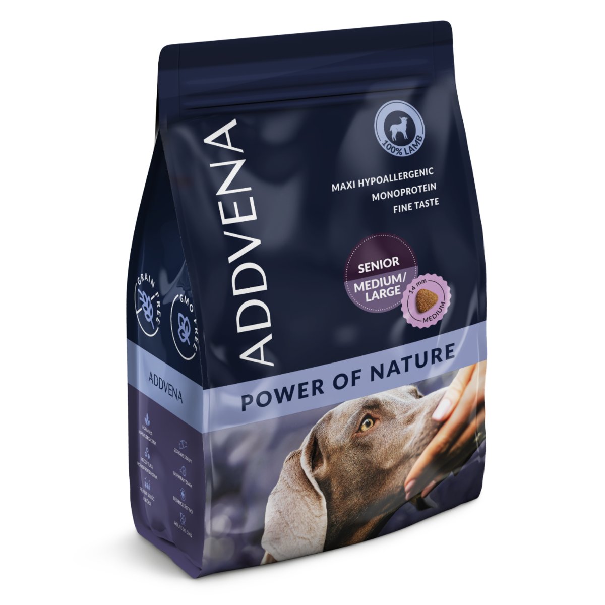 Addvena Power Of Nature jagnięcina senior średnie i duże rasy 2,5 kg