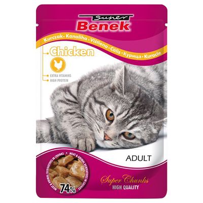 Super Beno Super Chunks kurczak w sosie 100 g × 48