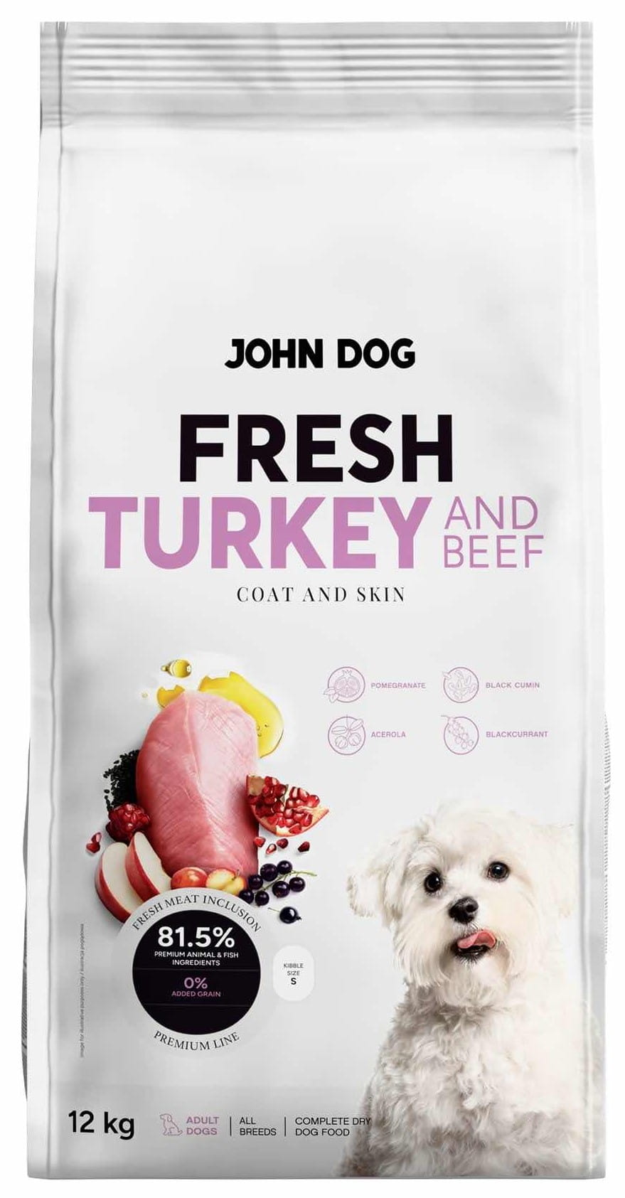 John Dog Fresh indyk, wołowina adult 12 kg