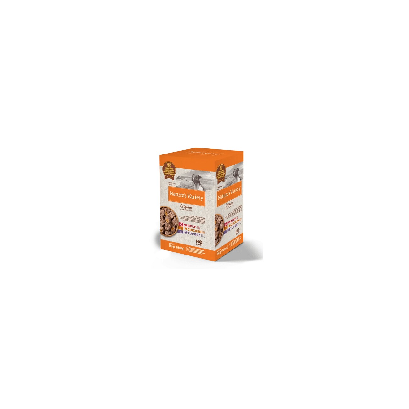 Nature's Variety Original Paté No Grain indyk, kurczak, wołowina adult małe rasy 150 g × 4