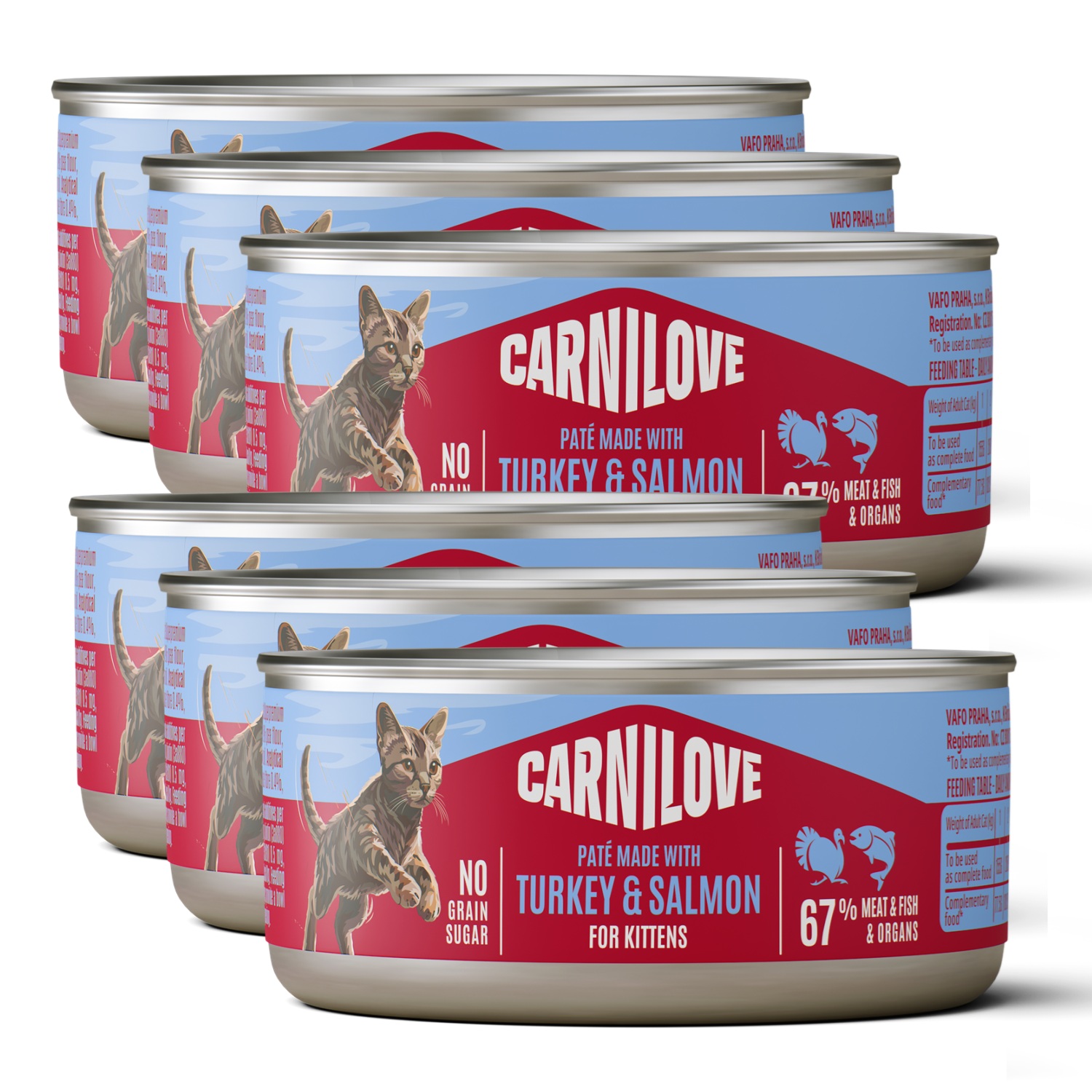 Carnilove indyk, łosoś pasztet kitten 100 g × 6