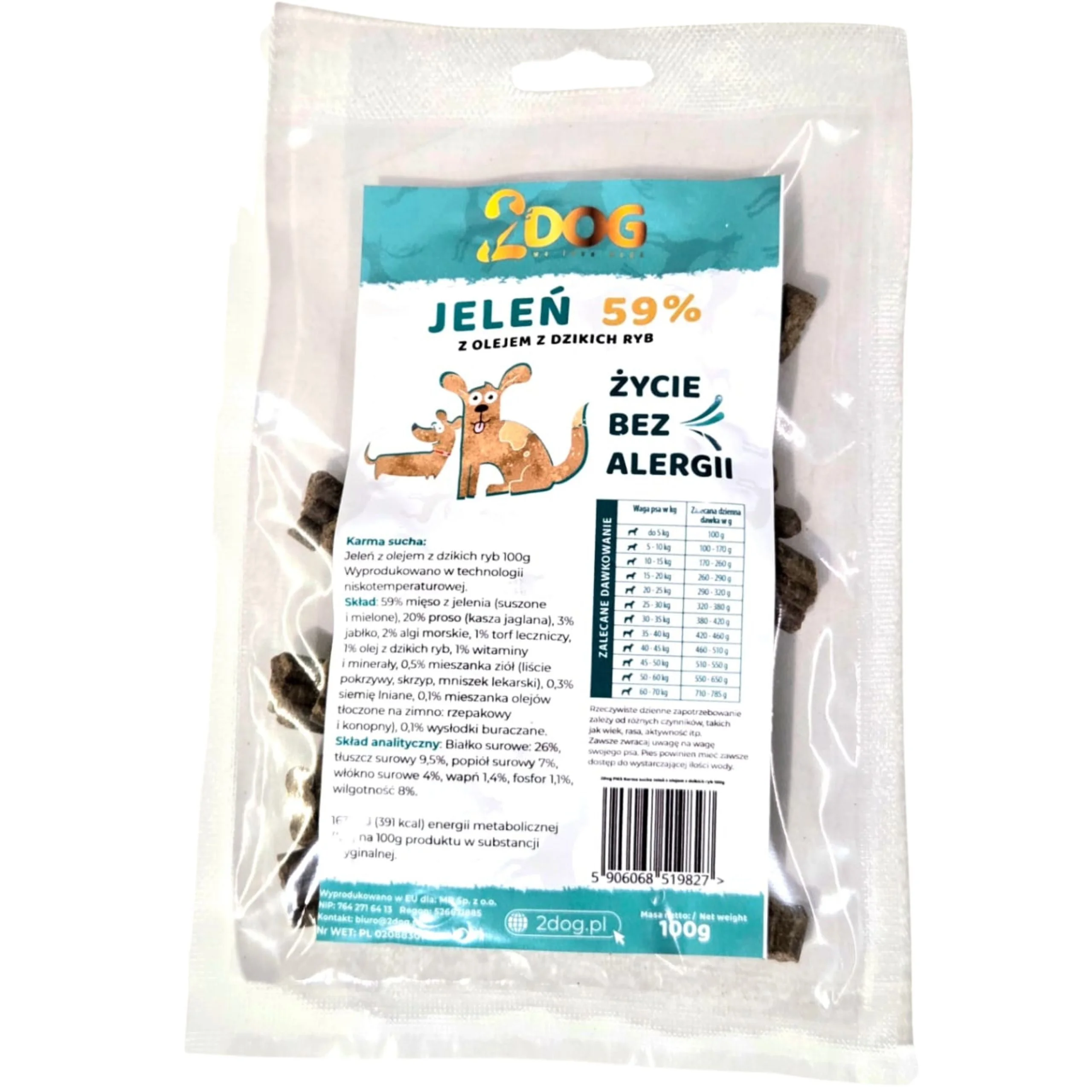 2Dog Premium jeleń 100 g