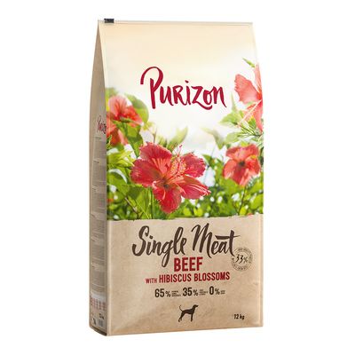 Purizon Single Meat wołowina z kwiatami hibiskusa adult 12 kg
