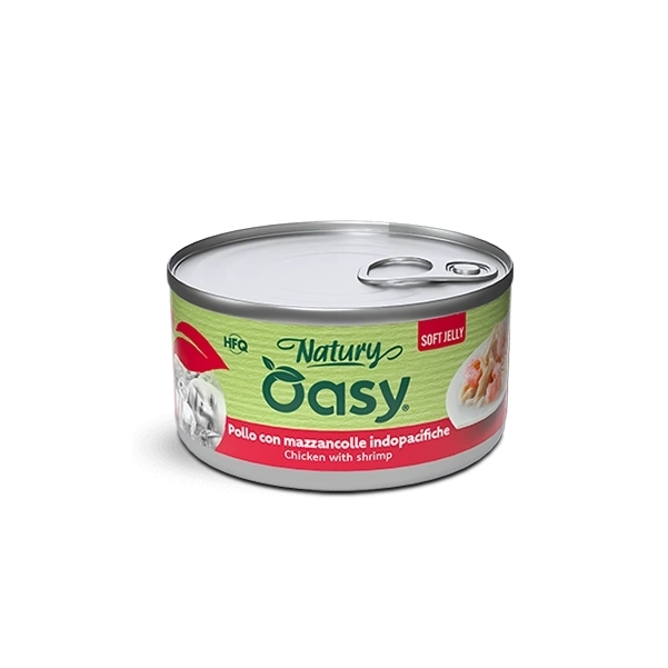 Oasy Natury Soft Jelly kurczak z krewetkami w galaretce adult 85 g