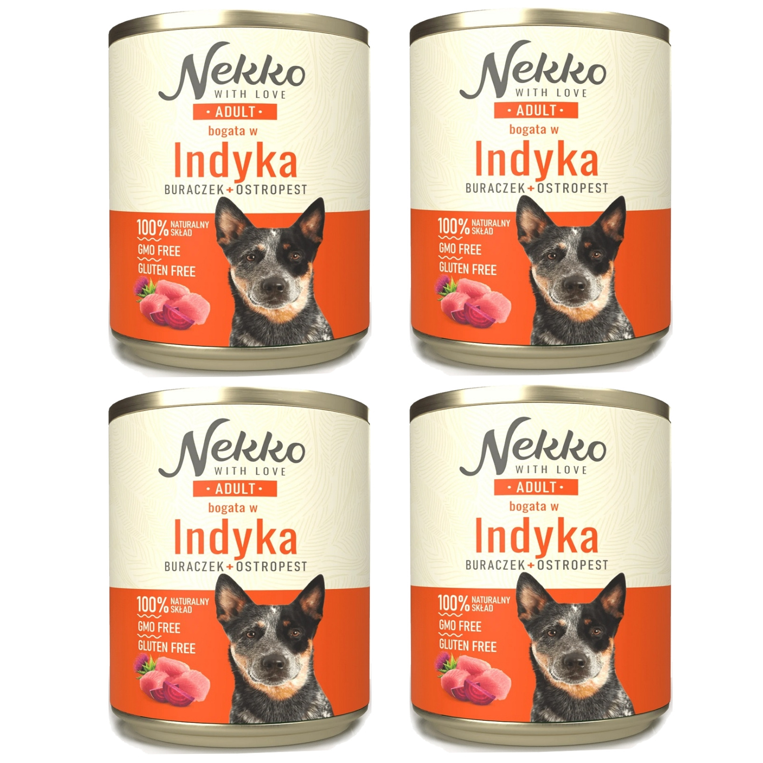Nekko indyk adult 800 g × 4