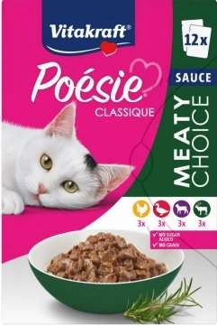 Vitakraft Poesie Classique mix smaków w sosie adult 85 g × 12