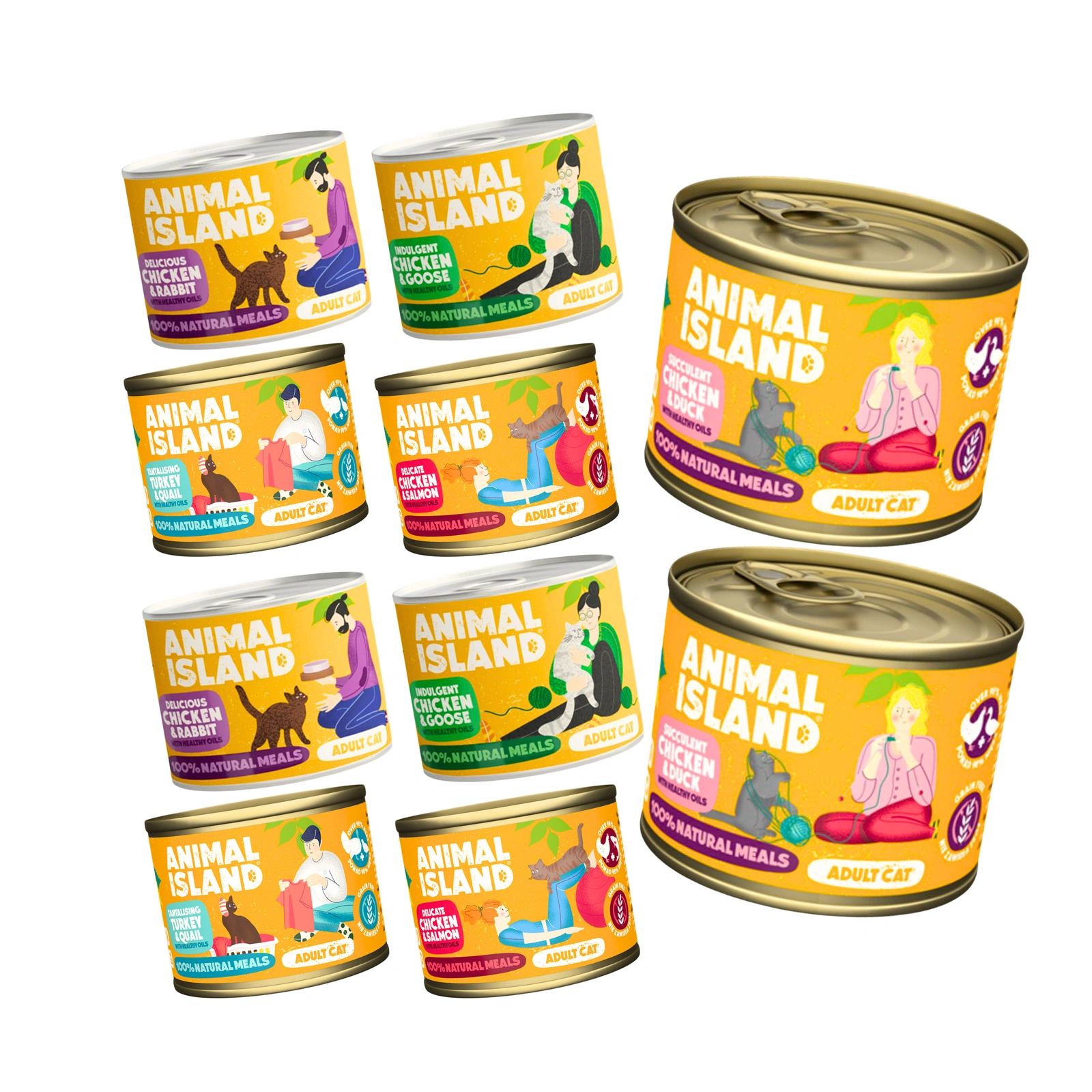 Animal Island mix smaków adult 200 g × 10
