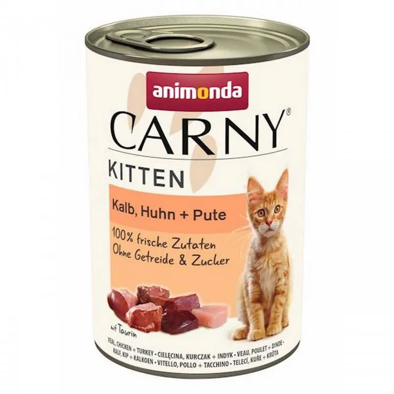 Animonda Carny cielęcina, indyk, kurczak kitten 400 g