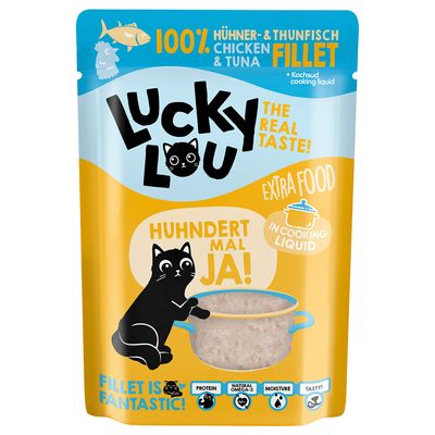 Lucky Lou Extrafood kurczak, tuńczyk w galaretce 70 g × 12
