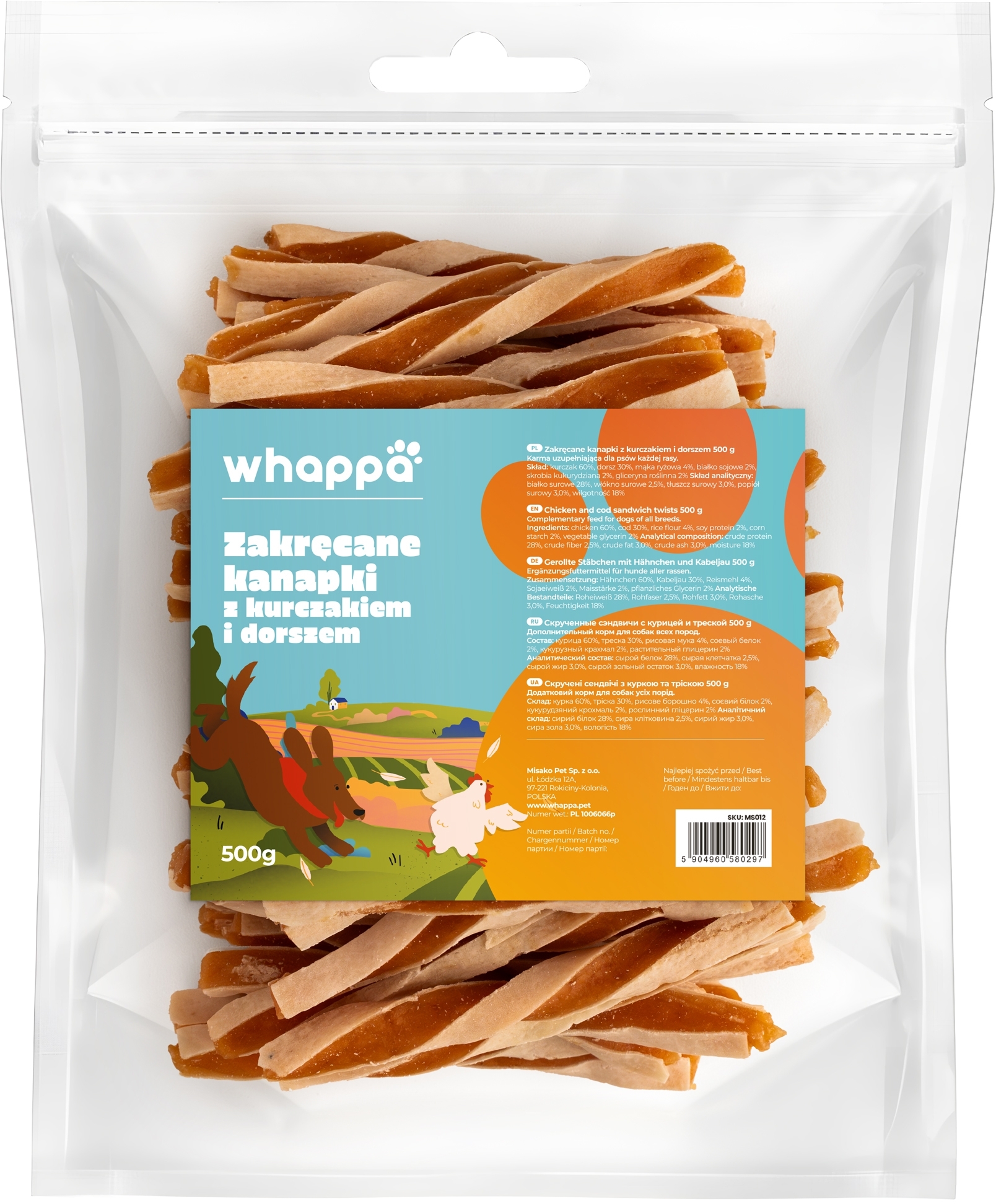 Whappa dorsz, kurczak 500 g