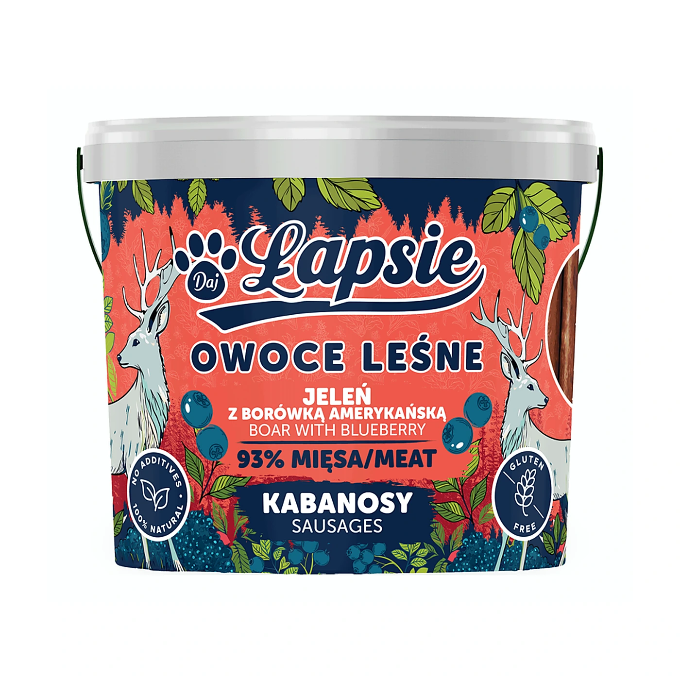 Łapsie Owoce Leśne jeleń z borówką 160 g