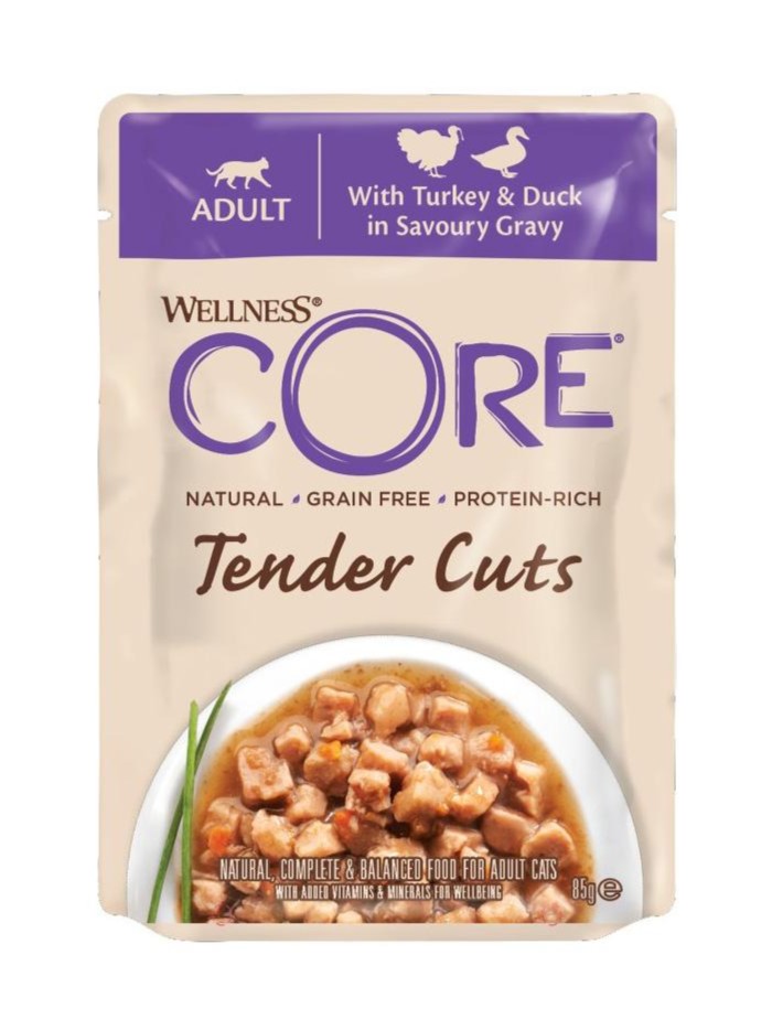 Wellness CORE Tender Cuts indyk, kaczka w sosie adult 85 g × 8