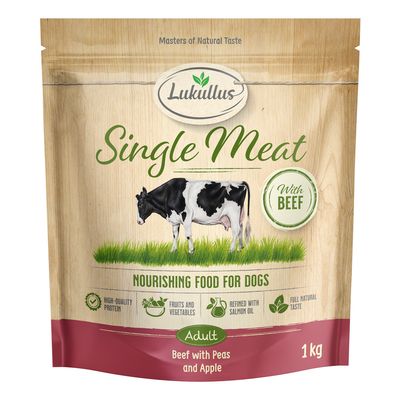 Lukullus Single Meat cielęcina, wołowina adult 1 kg
