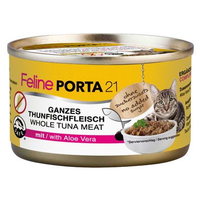 Porta 21 Feline Sensitive tuńczyk z aloesem w bulionie adult 90 g × 6