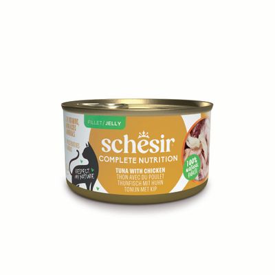 Schesir Complete Nutrition kurczak, tuńczyk w galaretce adult 85 g × 24