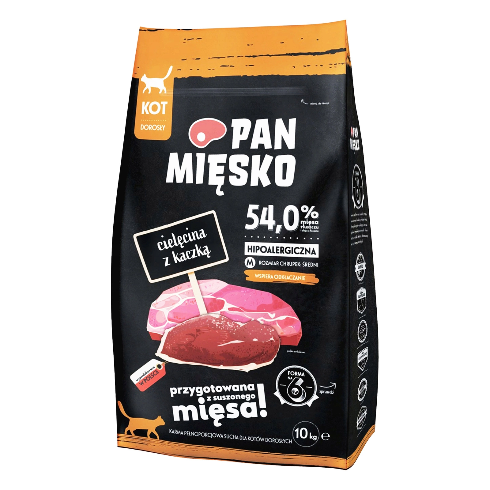 Pan Mięsko Hairball cielęcina, kaczka adult 10 kg