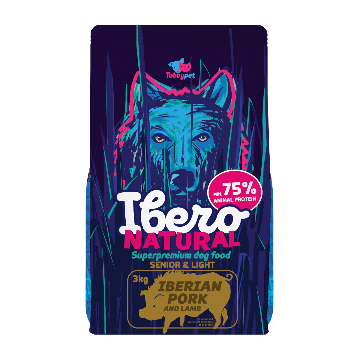 Ibero Natural dziczyzna, jagnięcina z ryżem senior 3 kg