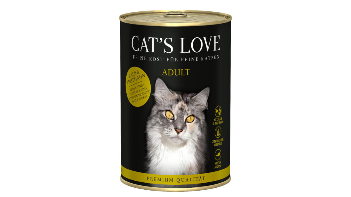 CAT'S LOVE cielęcina, indyk adult 400 g