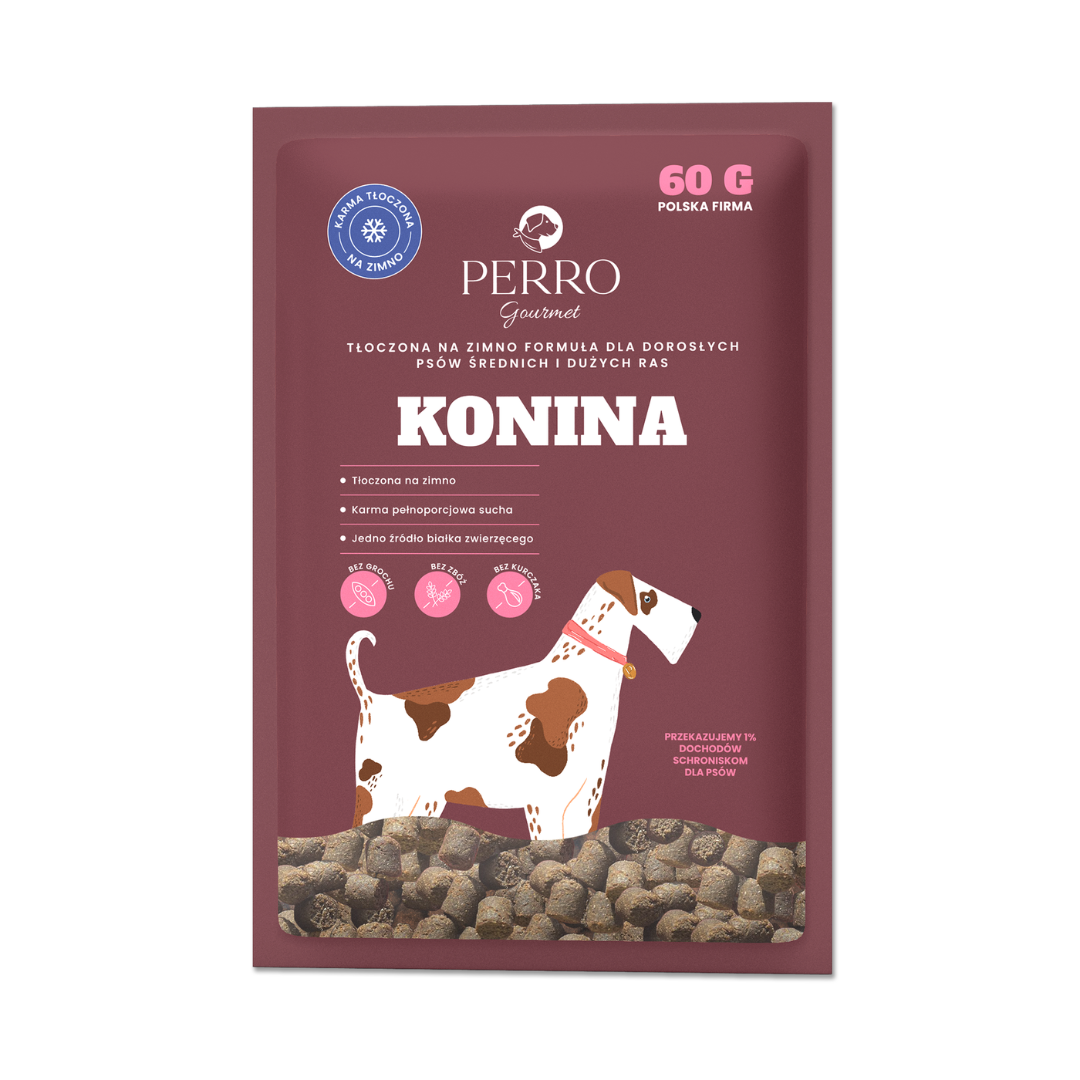 Perro Gourmet konina adult średnie rasy, duże rasy 60 g