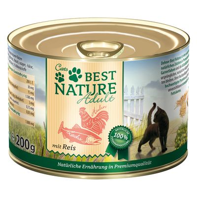 Best Nature kurczak, łosoś z ryżem adult 200 g × 6