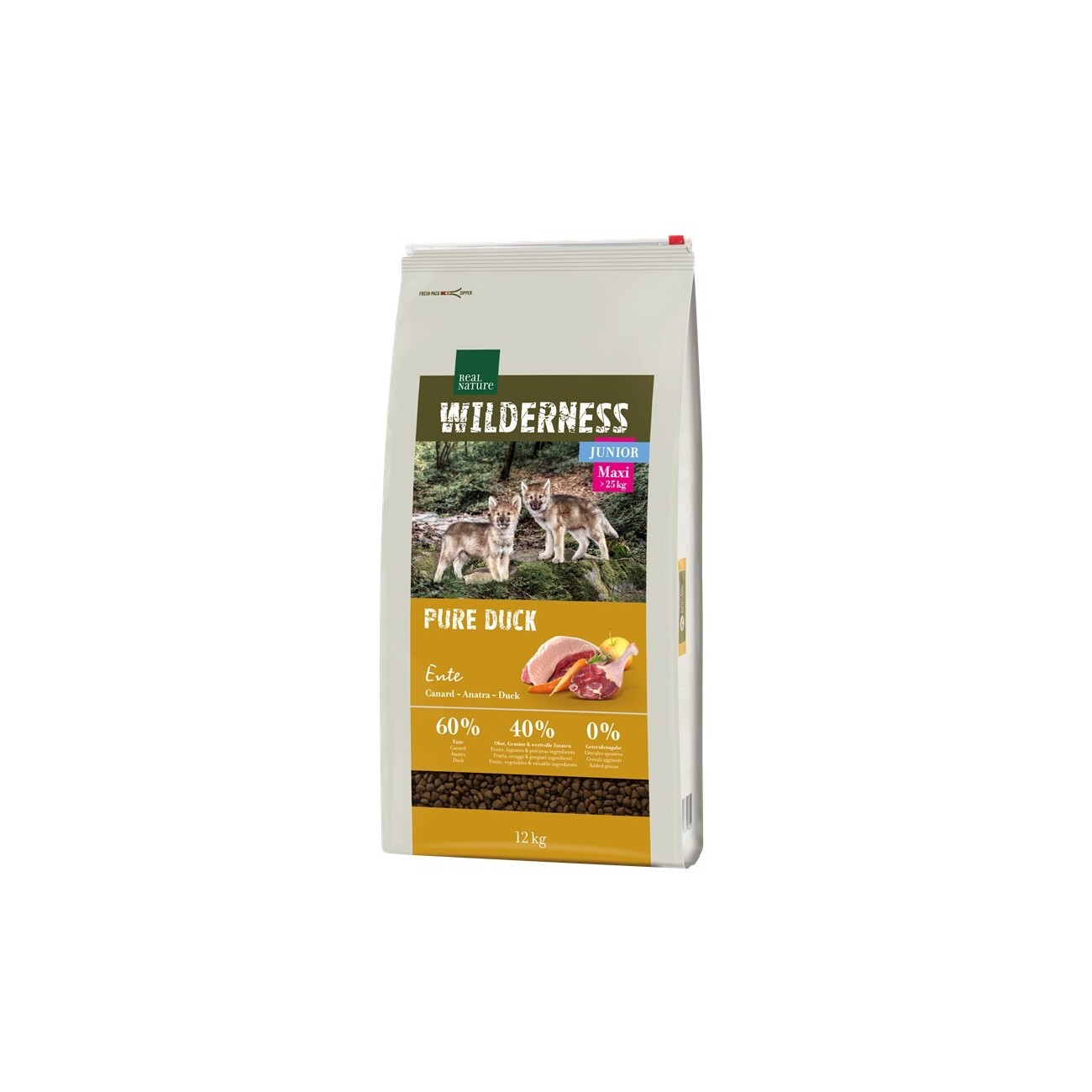 REAL NATURE Wilderness kaczka junior duże rasy 12 kg