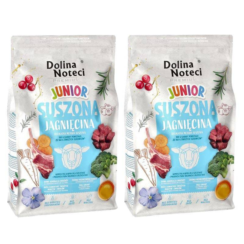 Dolina Noteci Premium jagnięcina junior 4 kg × 2