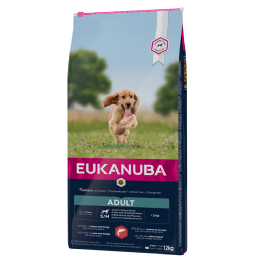 Eukanuba kurczak, łosoś adult małe i średnie rasy 12 kg