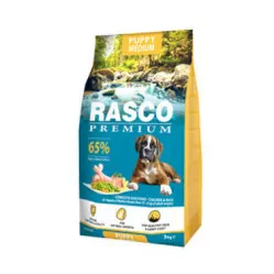 Rasco Premium kurczak puppy średnie rasy 3 kg