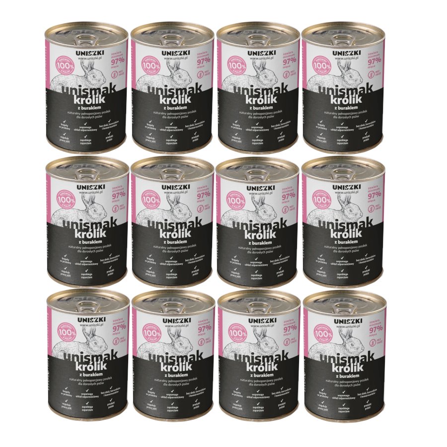 Uniszki Unismak królik adult 400 g × 12