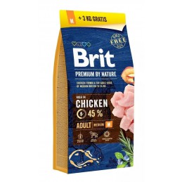 Brit Premium by Nature adult średnie rasy 18 kg