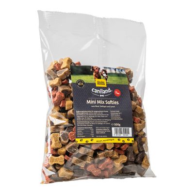 Caniland Mini Mix Softies cielęcina, drób, jagnięcina, wołowina adult małe rasy 500 g × 4
