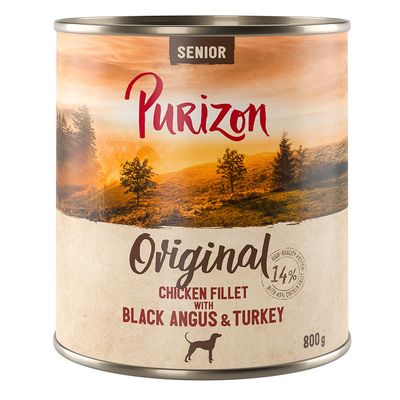 Purizon Original indyk, kurczak, wołowina senior 800 g × 6