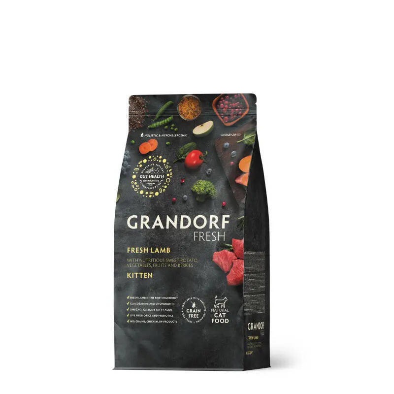 Grandorf Fresh jagnięcina z batatem kitten 2 kg