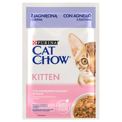 Purina Cat Chow jagnięcina z cukinią w galaretce kitten 85 g × 26