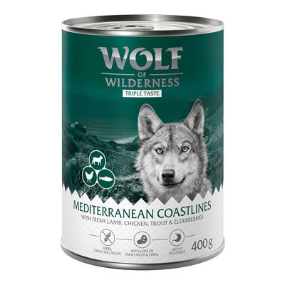 Wolf of Wilderness The Taste Of jagnięcina, kurczak, pstrąg adult 400 g × 12