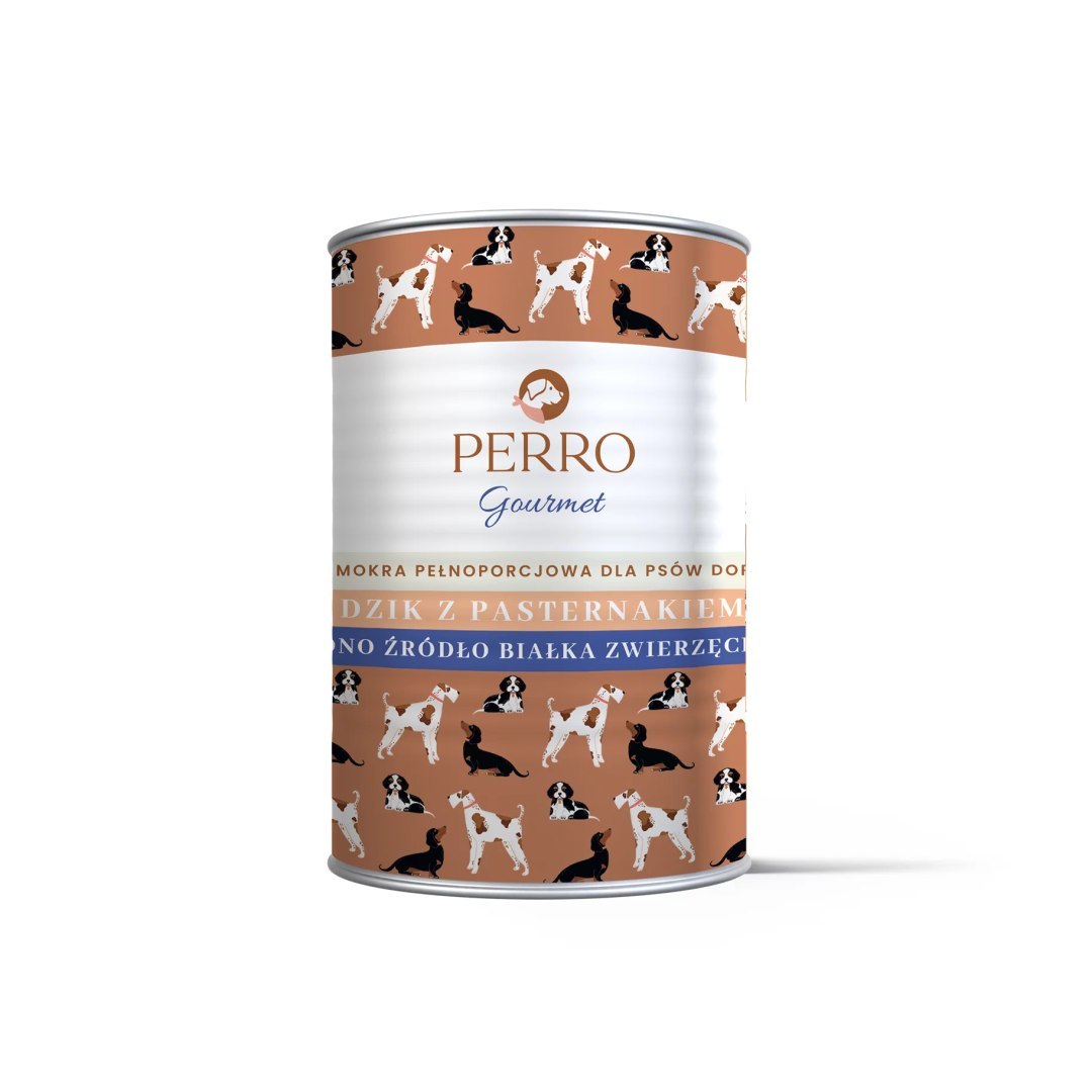 Perro Gourmet dzik, pasternak adult 400 g
