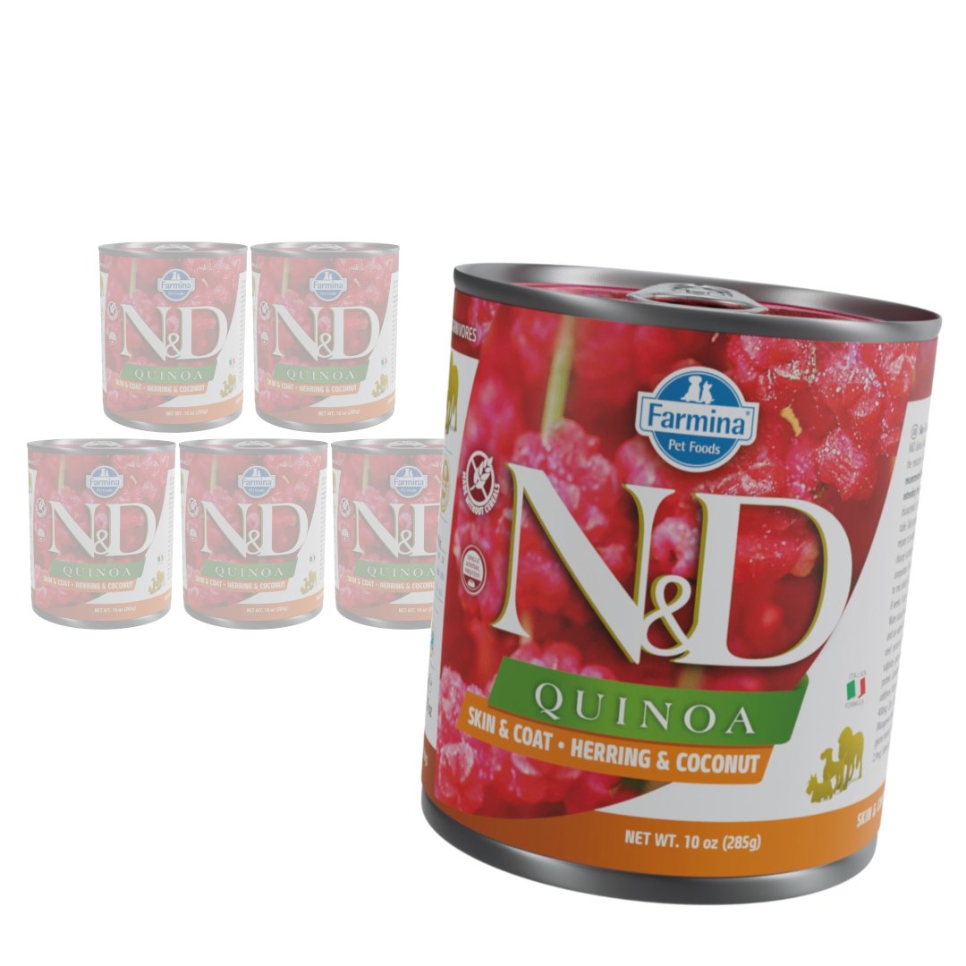 Farmina N&D Quinoa Skin & Coat śledź 285 g × 6