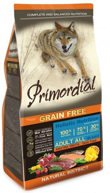 Primordial Grain Free kaczka, pstrąg adult 2 kg